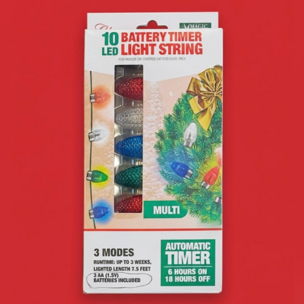 Magic Seasons LED Multicolored 10 ct String Christmas Lights 7.5 ft. 🎄💡🌈